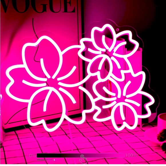 Urban Outfitters Other - Neon Pink Sakura Cherry Blossom Flower Japanese Light Decor Dorm/Party/Bedroom